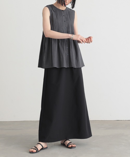 for/c(フォーシー)の「インド綿ピンタックブラウス【オーガニックコットン】(シャツ/ブラウス・レディース・オフホワイト/ブラック/チャコール・M/L)」の16枚目の写真