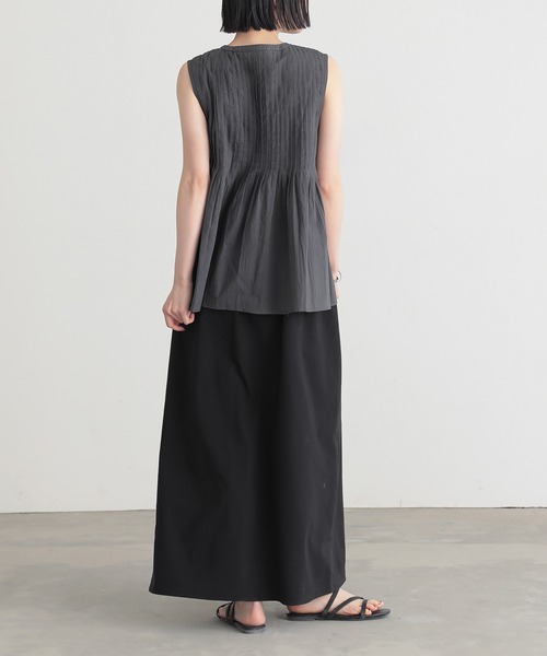 for/c(フォーシー)の「インド綿ピンタックブラウス【オーガニックコットン】(シャツ/ブラウス・レディース・オフホワイト/ブラック/チャコール・M/L)」の17枚目の写真