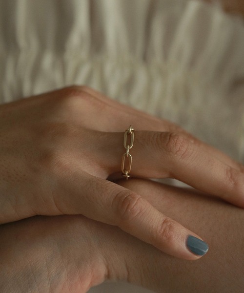 anuke(アンヌーク)の「Cut Chain Ring(リング・レディース・ゴールド/シルバー・FREE)」の1枚目の写真