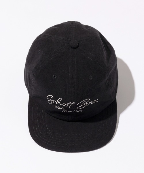 schott(ショット)の「【SCHOTT】COTTON SUEDE EMB 6P CAP(キャップ・メンズ・ブラウン/ブラック・FREE)」の1枚目の写真