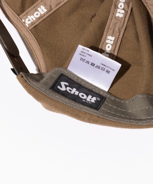 schott(ショット)の「【SCHOTT】COTTON SUEDE EMB 6P CAP(キャップ・メンズ・ブラウン/ブラック・FREE)」の4枚目の写真