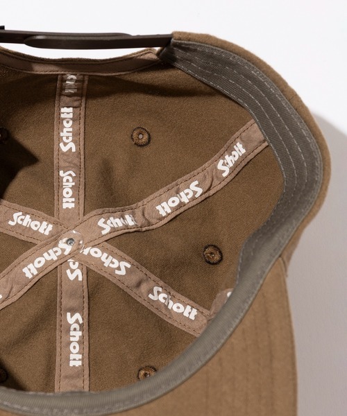 schott(ショット)の「【SCHOTT】COTTON SUEDE EMB 6P CAP(キャップ・メンズ・ブラウン/ブラック・FREE)」の6枚目の写真
