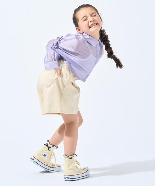 SHOO・LA・RUE(シューラルー)の「【130-150cm】ハートモチーフに心ときめく ハイウエストショートパンツ(その他パンツ・キッズ・アイボリー/ブラック・15 /14/13)」の12枚目の写真