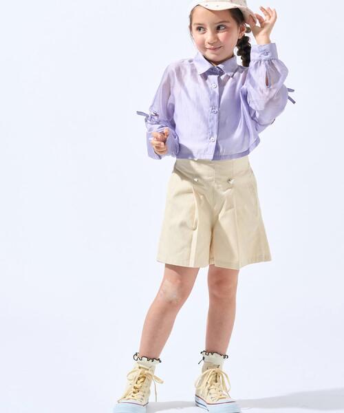 SHOO・LA・RUE(シューラルー)の「【130-150cm】ハートモチーフに心ときめく ハイウエストショートパンツ(その他パンツ・キッズ・アイボリー/ブラック・15 /14/13)」の13枚目の写真