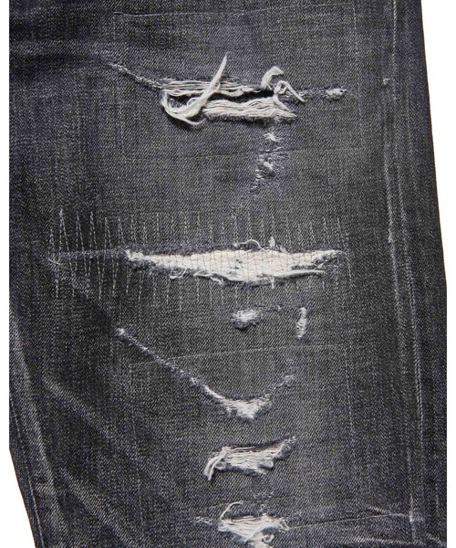 uniform experiment ブラックデニム FADING REGULAR FIT JEANS（デニムパンツ）｜uniform experiment