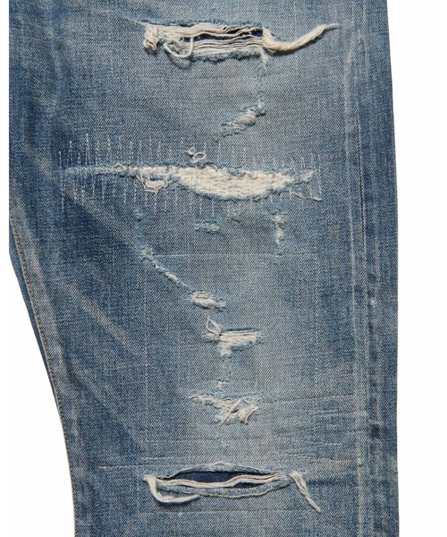 DAMAGED DENIM TAPERED-FIT JEANS（デニムパンツ）｜uniform