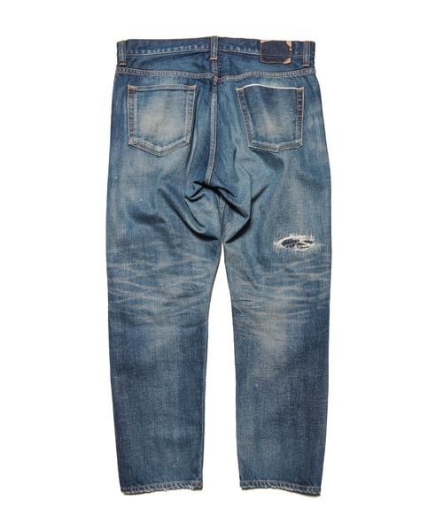 UNIFORM EXPERIMENT リペア加工 DAMAGED DENIM 4 パンツ DAMAGED DENIM REGULARーFIT JEANS