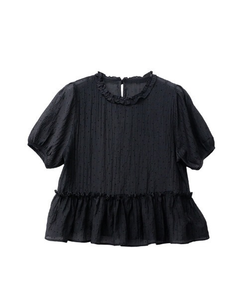 CLOTHY(クロシィ)の「【風をまとう、透明感ドット♪】シアードットアンサンブル(アンサンブル・レディース・ブラック/アイボリー・MEDIUM)」の16枚目の写真