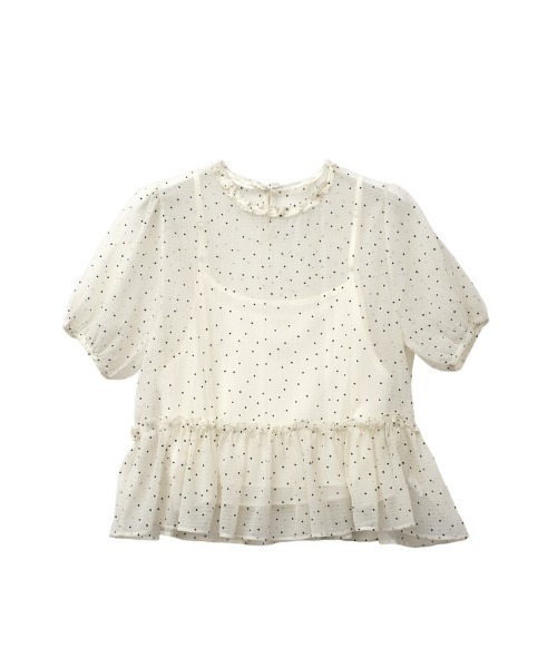 CLOTHY(クロシィ)の「【風をまとう、透明感ドット♪】シアードットアンサンブル(アンサンブル・レディース・ブラック/アイボリー・MEDIUM)」の17枚目の写真