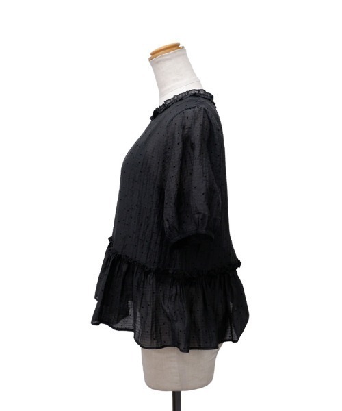 CLOTHY(クロシィ)の「【風をまとう、透明感ドット♪】シアードットアンサンブル(アンサンブル・レディース・ブラック/アイボリー・MEDIUM)」の19枚目の写真
