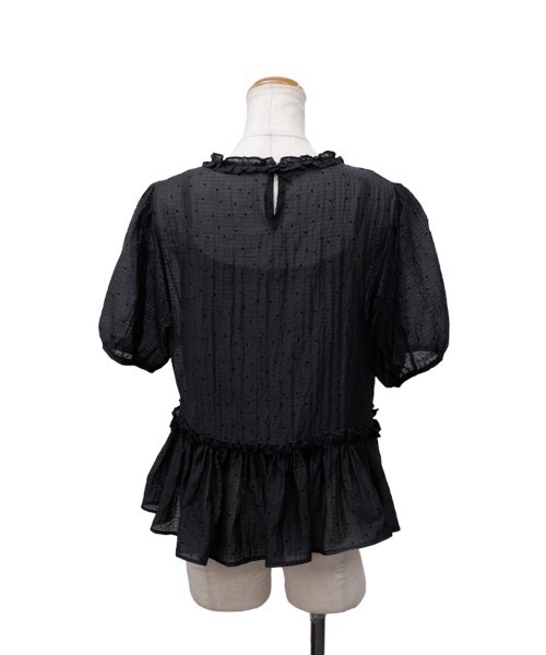 CLOTHY(クロシィ)の「【風をまとう、透明感ドット♪】シアードットアンサンブル(アンサンブル・レディース・ブラック/アイボリー・MEDIUM)」の20枚目の写真