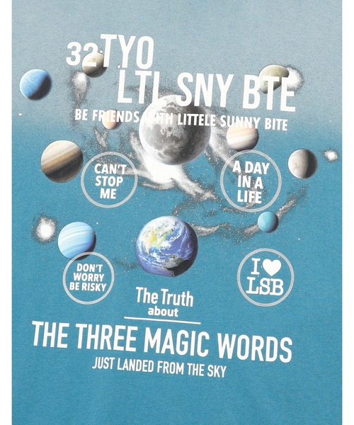 Little sunny bite(リトルサニーバイト)の「《little sunny bite》cosmic big tee(Tシャツ/カットソー・レディース・ピンク/ブラック/ブルー・MEDIUM/SMALL)」の22枚目の写真