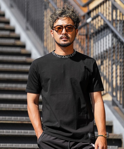 adamsJUGGLER(アダムスジャグラー)の「RTEGネック/Rティー(Tシャツ/カットソー・メンズ・ブラック/ホワイト・S/M/L/XL/XXL)」の1枚目の写真