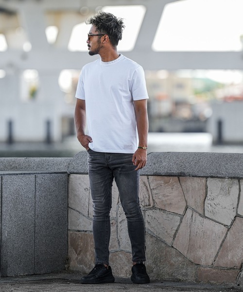 adamsJUGGLER(アダムスジャグラー)の「RTEGネック/Rティー(Tシャツ/カットソー・メンズ・ブラック/ホワイト・S/M/L/XL/XXL)」の5枚目の写真