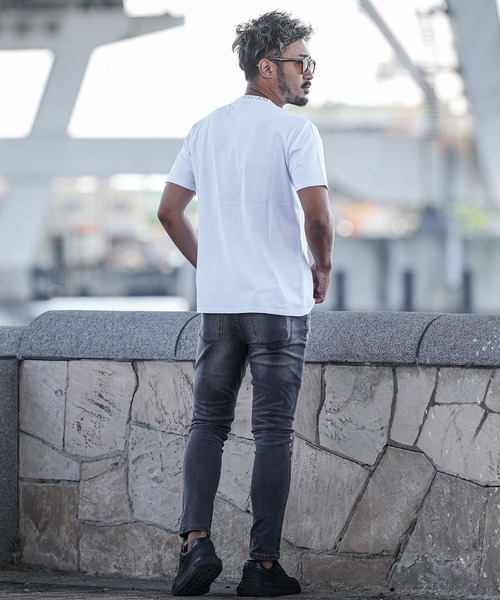 adamsJUGGLER(アダムスジャグラー)の「RTEGネック/Rティー(Tシャツ/カットソー・メンズ・ブラック/ホワイト・S/M/L/XL/XXL)」の6枚目の写真