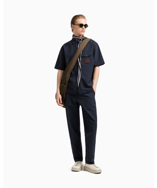 EMPORIO ARMANI（エンポリオアルマーニ）の「【エンポリオ アルマーニ】チノパンツ ナイロン シアサッカー（チノパンツ・メンズ・ネイビー・44）」の4枚目の写真