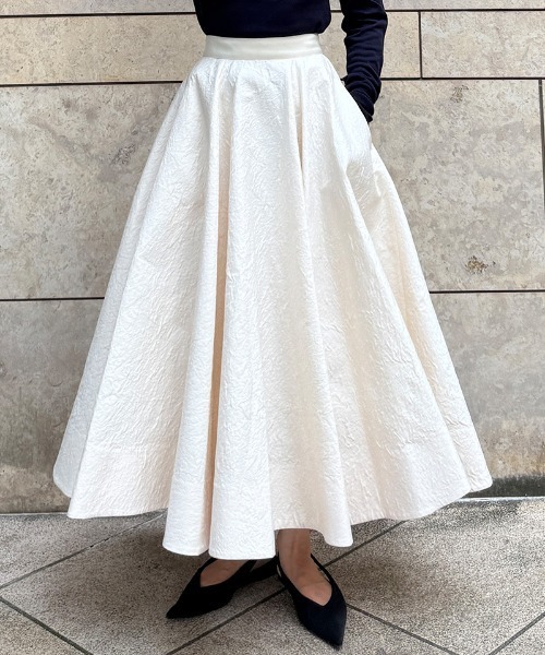 セール】ジャガード立体ドレープスカート（スカート）｜JENNE