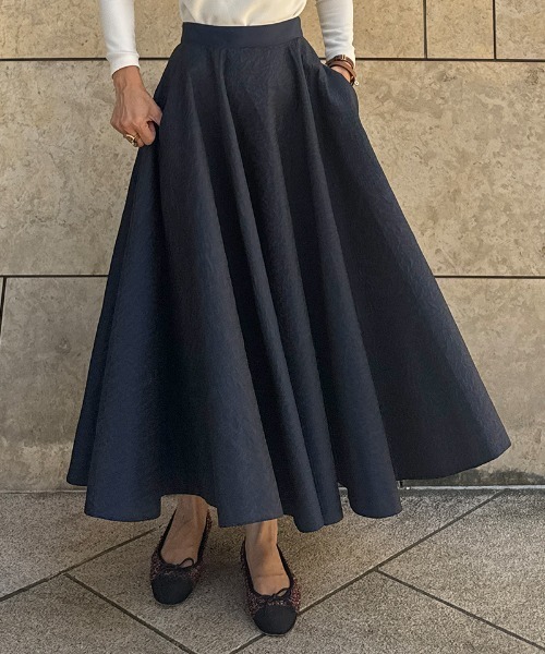 セール】ジャガード立体ドレープスカート（スカート）｜JENNE