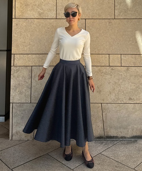 JENNE(ジェンヌ)の「ジャガード立体ドレープスカート(スカート・レディース・ブラック/ホワイト/ネイビー・SMALL/MEDIUM/LARGE)」の20枚目の写真