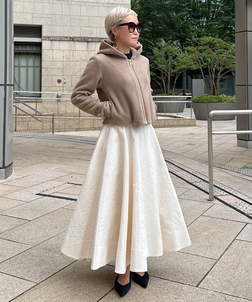 セール】ジャガード立体ドレープスカート（スカート）｜JENNE