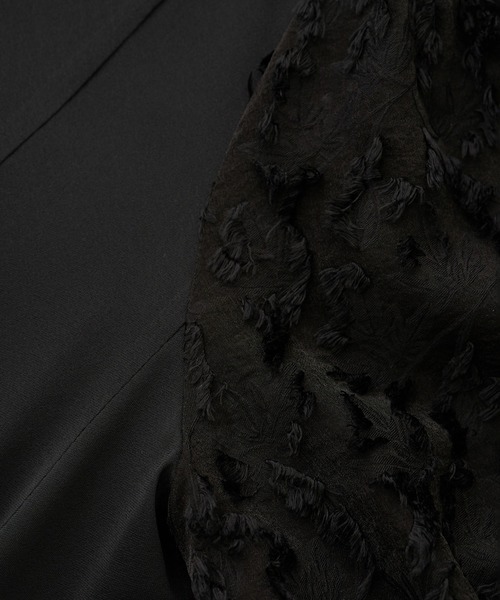 ROPE'（ロペ）の「ジャガードスリーブコンビブラウス/イージーケア（シャツ/ブラウス・レディース・ブラック/ホワイト・FREE）」の14枚目の写真