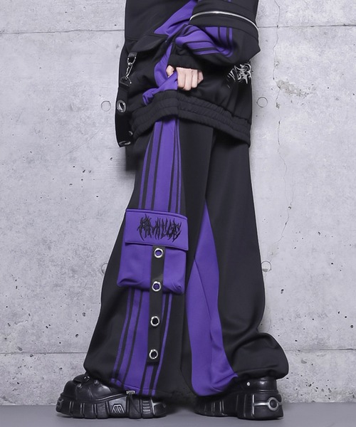 Amilige（アミリージュ）の「バイカラー裾ポケットラインジャージ