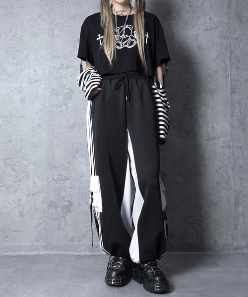 Amilige（アミリージュ）の「バイカラー裾ポケットラインジャージ