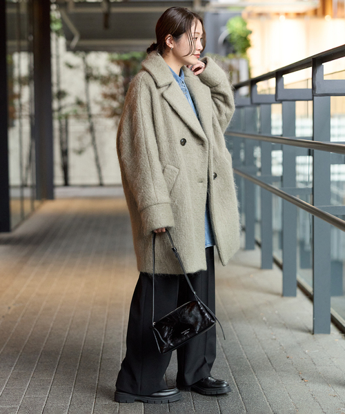 TICCA（ティッカ）の「別注【TICCA / ティッカ】モヘヤ混テントコート（その他アウター・レディース・ベージュ・FREE）」の3枚目の写真