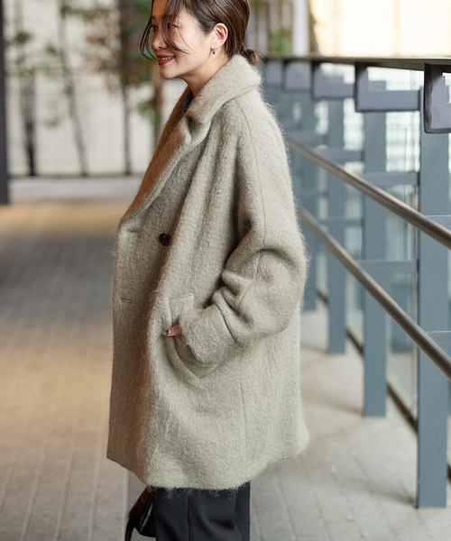 TICCA（ティッカ）の「別注【TICCA / ティッカ】モヘヤ混テントコート（その他アウター・レディース・ベージュ・FREE）」の8枚目の写真