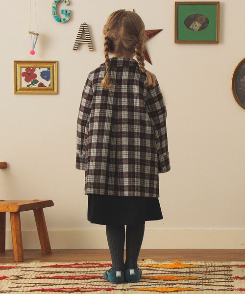 こども ビームス（コドモビームス）の「チェック ステンカラー コート 2025FW（110～140cm）（その他アウター・キッズ・ブラウン・110/120/130/140）」の6枚目の写真