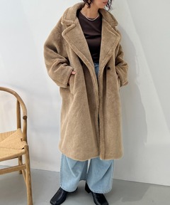 セール】【CLASSY 2月号掲載】オーバーサイズフェイクファーボアコート