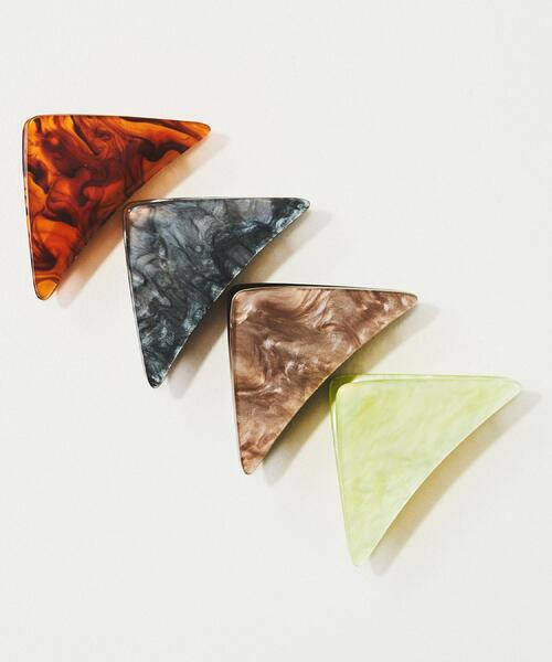 UNTITLED（アンタイトル）の「Osakaトライアングルクリップ（その他ヘアアクセサリー・レディース・ダークブラウン/ベージュ/グレー/ライトイエロー系・99）」の5枚目の写真