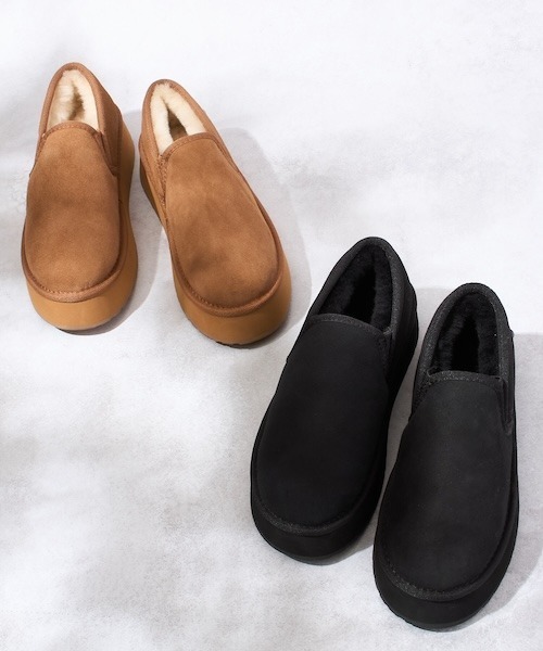 EMU Australia（エミューオーストラリア）の「Stinger Reef Flare（スリッポン・レディース・ベージュ/ブラック・7/8/9/6）」の3枚目の写真