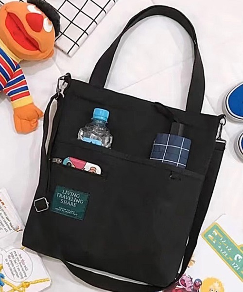 Miniministore(ミニミニストア)の「キャンバス トートバッグ 2way 軽量(トートバッグ・レディース・ブラック/イエロー/ホワイト・FREE)」の6枚目の写真