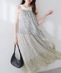 natural couture | 【WEB限定】プレイフルパッチワークティアードキャミワンピース(ワンピース)