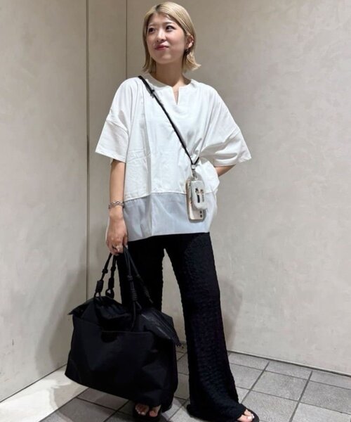 ear PAPILLONNER(イアパピヨネ)の「《撥水》トラベルボストンバッグL(ボストンバッグ・レディース・ブラック/グレー・FREE)」の21枚目の写真