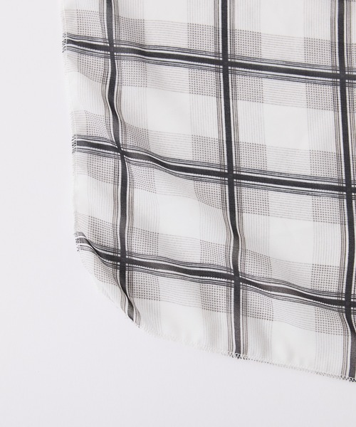 CIAOPANIC TYPY（チャオパニックティピー）の「lilシアーチェックスカーフ（バンダナ/スカーフ・レディース・ブラック系その他/ホワイト/ブラック・ONE SIZE）」の8枚目の写真