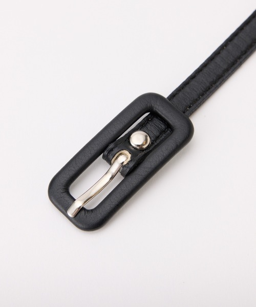 PAPILLONNER（パピヨネ）の「スクエアバックル細ベルト（ベルト・レディース・イエロー/ブラック/キャメル・FREE）」の6枚目の写真