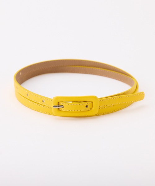 PAPILLONNER（パピヨネ）の「スクエアバックル細ベルト（ベルト・レディース・イエロー/ブラック/キャメル・FREE）」の11枚目の写真