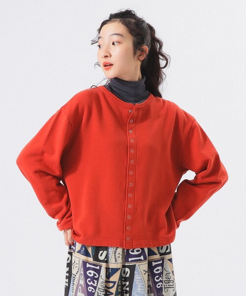 BEAMS BOY（ビームスボーイ）の「【1/15再値下げ】リングドット カーディガン（カーディガン/ボレロ・レディース・チャコールグレー/ブルー/ピンク/レッド・1/2）」の4枚目の写真