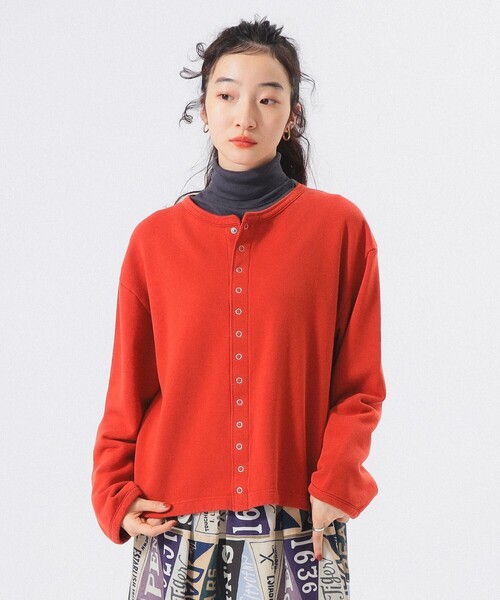 BEAMS BOY（ビームスボーイ）の「【1/15再値下げ】リングドット カーディガン（カーディガン/ボレロ・レディース・チャコールグレー/ブルー/ピンク/レッド・1/2）」の5枚目の写真