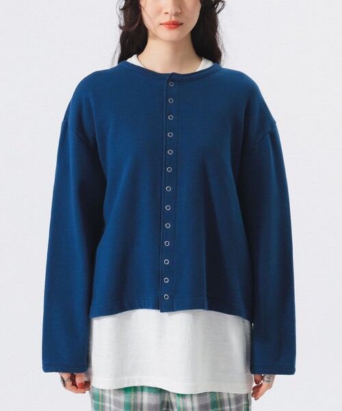 BEAMS BOY（ビームスボーイ）の「【1/15再値下げ】リングドット カーディガン（カーディガン/ボレロ・レディース・チャコールグレー/ブルー/ピンク/レッド・1/2）」の7枚目の写真