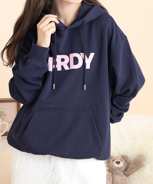 NERDY（ノルディ）の「ビッグブレンクロゴフーディー（パーカー・メンズ・ベージュ/ネイビー/ホワイト/グリーン・M/S/L/SS/LL）」の4枚目の写真