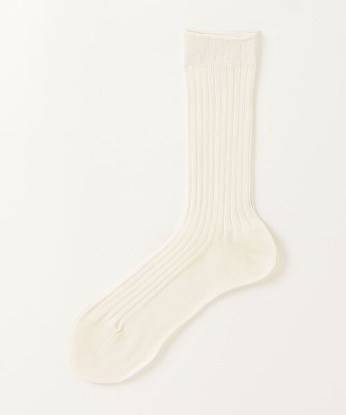 MARCOMONDE(マルコモンド)の「MARCOMONDE(マルコモンド)@GYPYIAN COTTON(ソックス/靴下・メンズ・ホワイト/ブラック・F)」の2枚目の写真