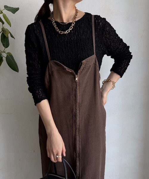 DouDou（ドゥドゥ）の「リンクルフラワーシャーリングプルオーバー（Tシャツ/カットソー・レディース・オフホワイト/ブルー/ブラック・FREE）」の19枚目の写真