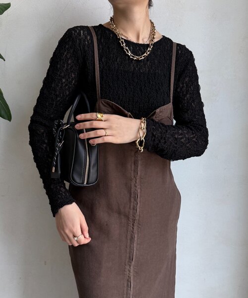 DouDou（ドゥドゥ）の「リンクルフラワーシャーリングプルオーバー（Tシャツ/カットソー・レディース・オフホワイト/ブルー/ブラック・FREE）」の20枚目の写真