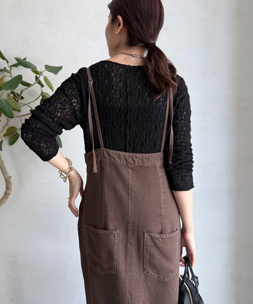 DouDou（ドゥドゥ）の「リンクルフラワーシャーリングプルオーバー（Tシャツ/カットソー・レディース・オフホワイト/ブルー/ブラック・FREE）」の22枚目の写真