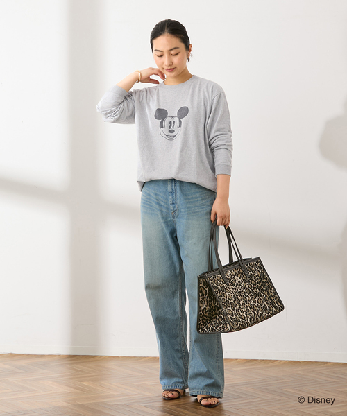 journal standard L'essage（ジャーナルスタンダードレサージュ）の「【MICKEY】ピグメントロングスリーブTシャツ（Tシャツ/カットソー・レディース・ホワイト/ブラウン/グレー・FREE）」の7枚目の写真