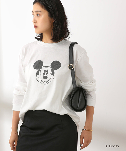 journal standard L'essage（ジャーナルスタンダードレサージュ）の「【MICKEY】ピグメントロングスリーブTシャツ（Tシャツ/カットソー・レディース・ホワイト/ブラウン/グレー・FREE）」の14枚目の写真