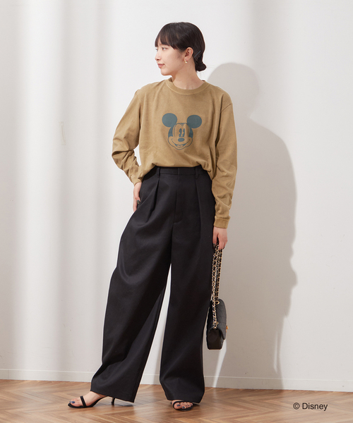 journal standard L'essage（ジャーナルスタンダードレサージュ）の「【MICKEY】ピグメントロングスリーブTシャツ（Tシャツ/カットソー・レディース・ホワイト/ブラウン/グレー・FREE）」の17枚目の写真